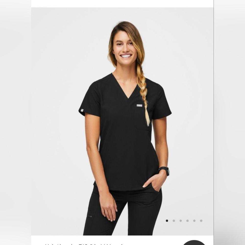 FIGS Slate Catrina Scrub Top